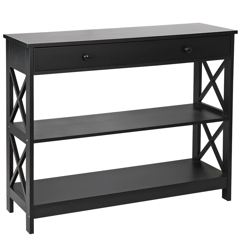 3 Tiers Console Table Side Stand Sofa Entryway Hall Display Side Table Desk gallery