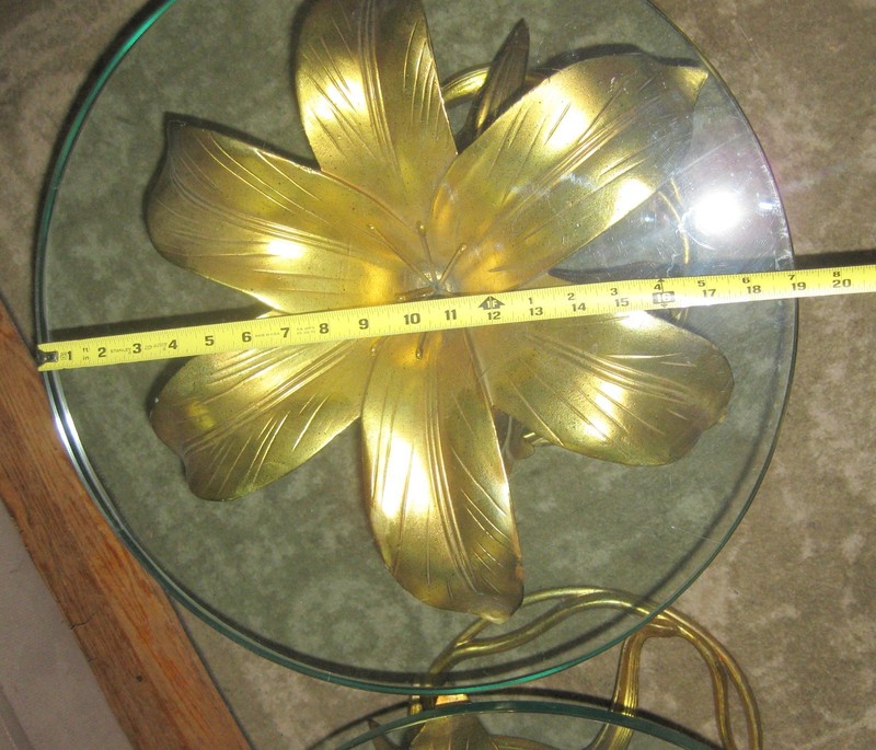 PAIR 1960s Arthur Court Lily Gold Gilded Hollywood Regency Side Tables gallery