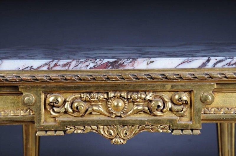 Exceptional French Louis-XVI. Coffee Table, Gilded, circa 1910 gallery