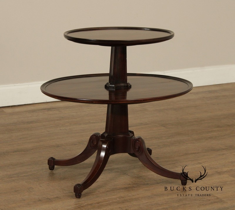 1940's Regency Style Two-Tier Mahogany Dumbwaiter gallery