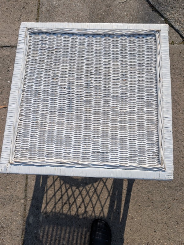 Vintage Ornate Woven White Rattan and Wicker gallery