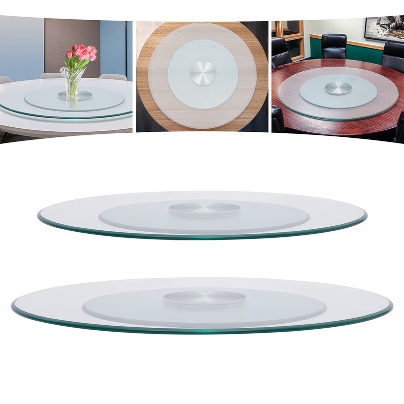 23-31" Glass Lazy Susan Turntable Dining Table Centerpiece Large Serving Plate! gallery