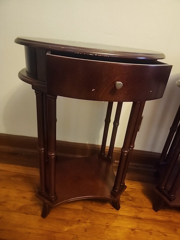 2 End Tables With Minor Scratches & Has A Small Drawer / 20+ Years Old gallery