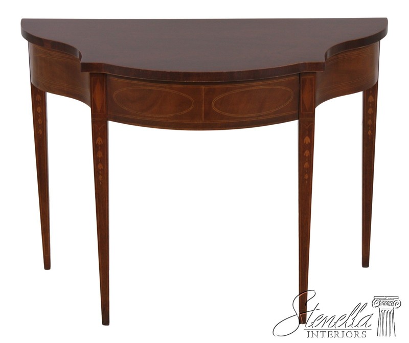 L71649: BAKER Historic Charleston Mahogany Inlay Federal Console Table