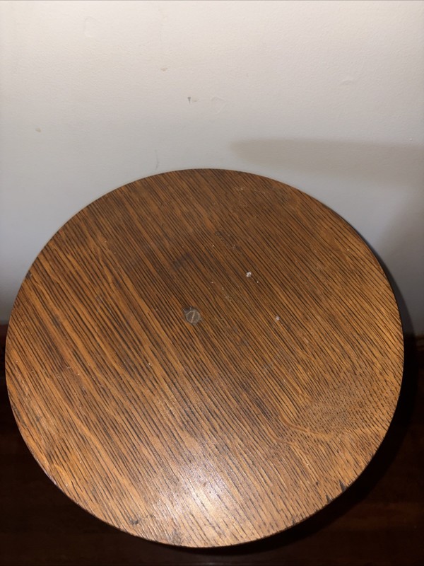 Antique Quarter Sawn Oak Pedestal Plant Fern Stand Jamestown NY 33 1/2" gallery