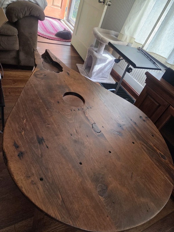 Antique Fireplace Bellows Top Coffee Table 53″×34″×3″