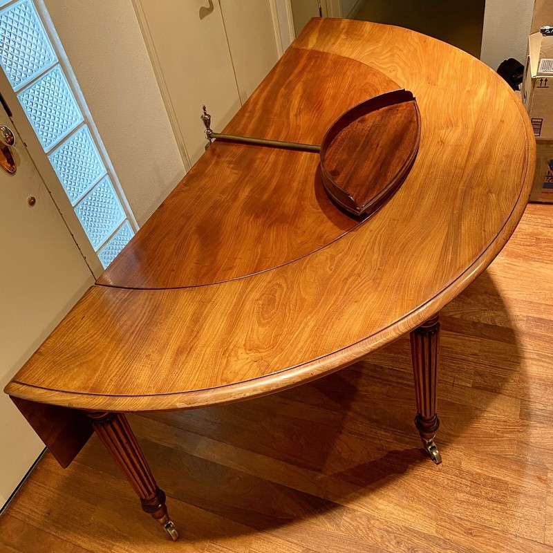 RARE 18th Century Regency Mahogany Hunt Table W/ Custom Protective Glass Top gallery