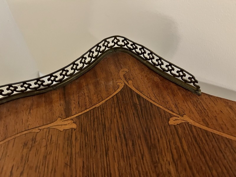 Vintage Louis XV Style Coffee Table Wood with Inlay gallery