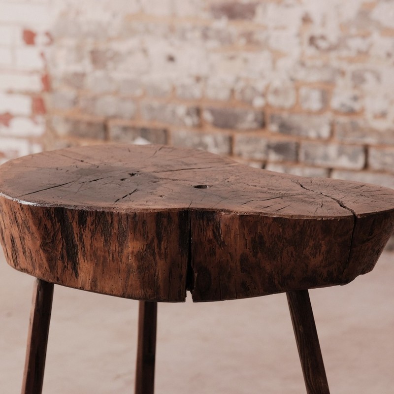 19th Century French Provincial Elm Butcher Block gallery