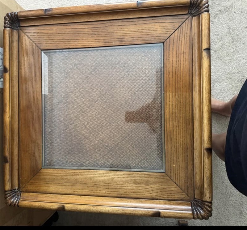American Signature Bamboo And Brass Side Table gallery