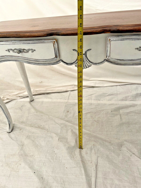Ethan Allen Sofa Table Console French Country Factory Painted Distressed 26-9301 gallery