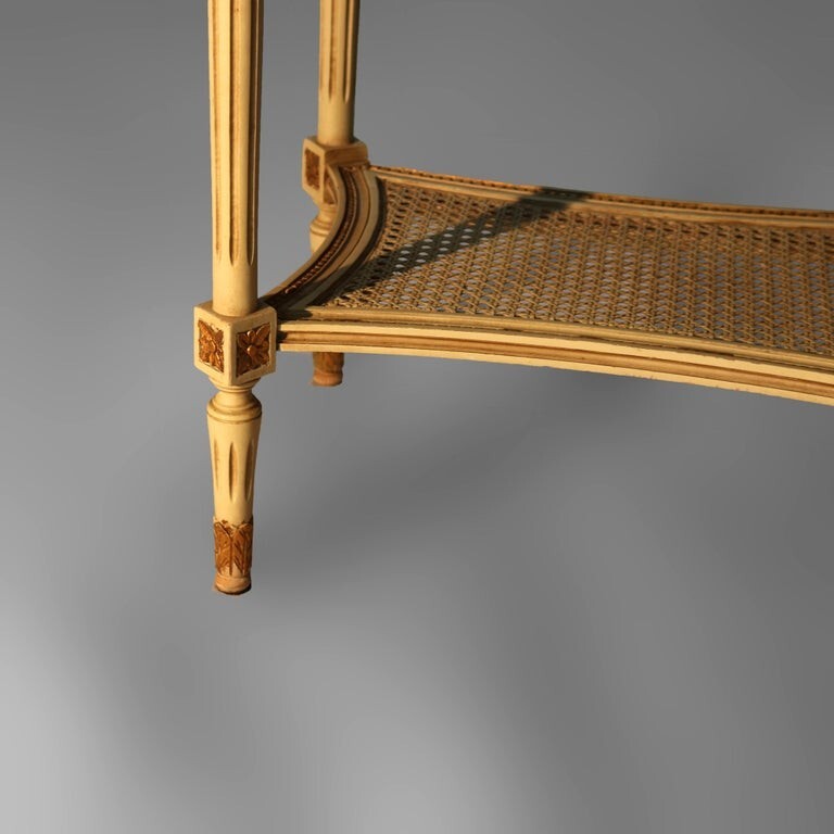 Antique French Louis XVI Gilt Wood & Rouge Marble Stand c1930 gallery