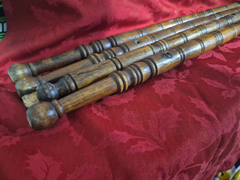 4 Vintage Oak Table Legs gallery