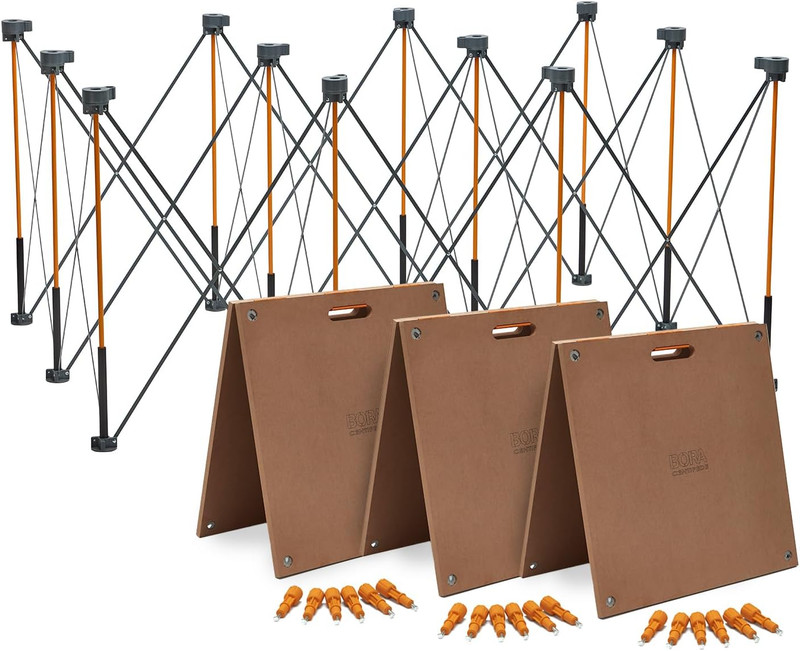 CT12 Portable Work Stand with 3 Solid Table Tops