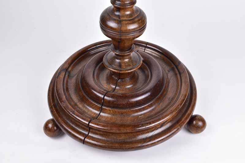 Antique Walnut Side Table with Micro Beaded Top Hand Needlework gallery
