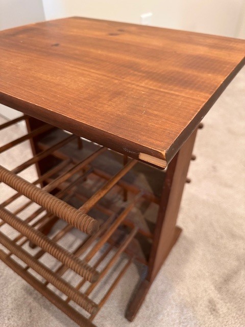 Antique Primitive Wooden Spool Rack Side Table | Spindle Dowel | Farmhouse Decor gallery