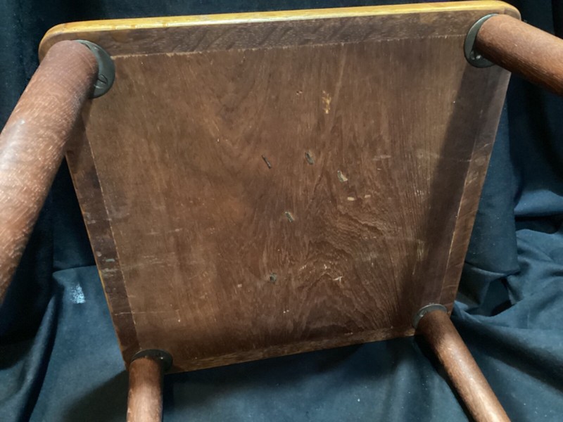 Small 15 1/2” Tall Vintage Mid Century Danish Modern Side End Table Plant Stand gallery
