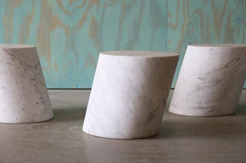 Rare Lucia Mercer for Knoll Solid Marble Stump Tables, c. 1982 (4 avail) gallery
