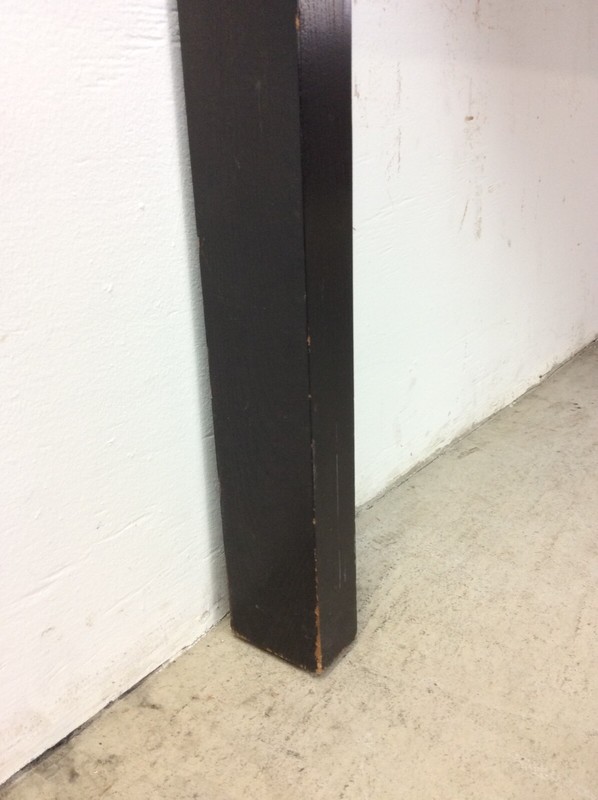 Mid Century Modern Rectangular Teak Dining Table with Black Painted Legs gallery