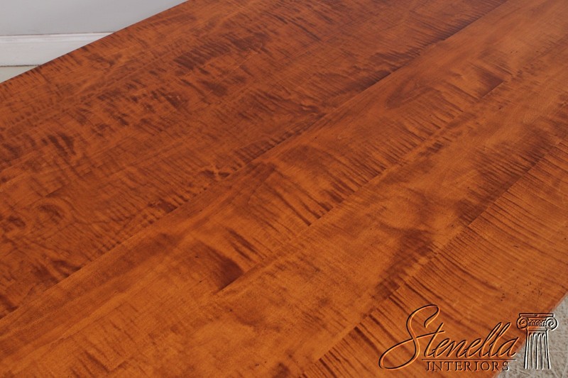 L72590: Benchmade Tiger Maple Large Farmhouse Dining Tavern Table gallery