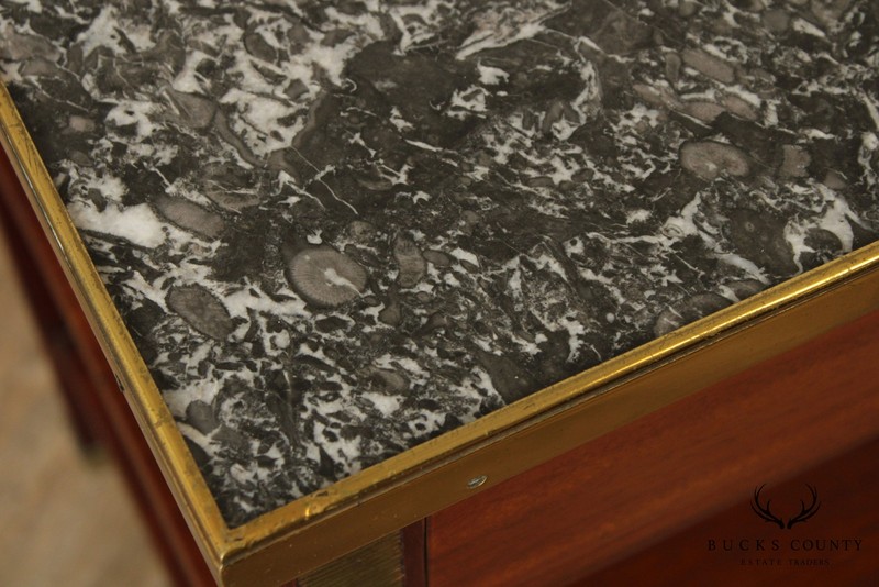 Edward Garratt Directoire Style Mahogany Marble Top Side Table gallery