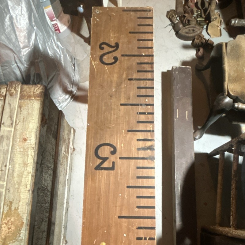 Old Wooden Console Table, Victorian Carved Legs, Ruler Top, Brown Finish gallery