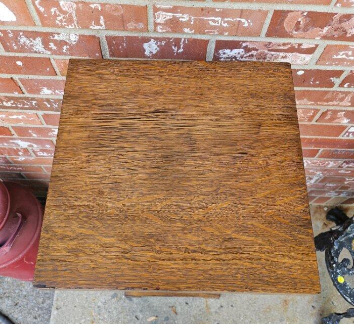 Antique Solid Tiger Oak Plant Fern Stand Pedestal Table Rift Quarter Sawn Oak gallery