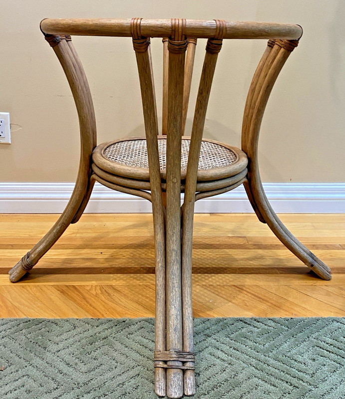 Vtg Palecek Bamboo Rattan Wicker Dinning/Side Table No Glass Top gallery