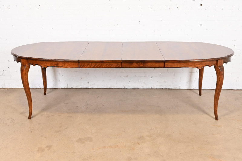 Ethan Allen French Provincial Solid Birch Extension Dining Table, Refinished gallery