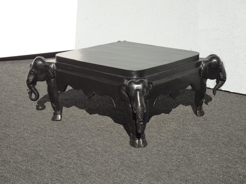 Vintage Black Elephant Coffee Table , Side Table or Bench 2of2 gallery
