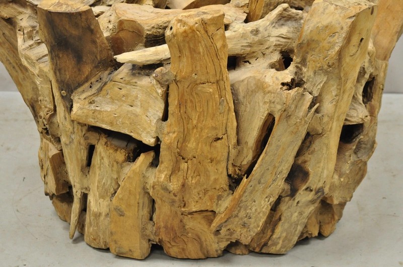 Vintage Mid Century Modern Teak Wood Root Driftwood Coffee Table Pedestal Base gallery