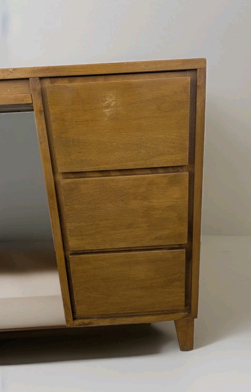 Mid Century Modern Leslie Diamond Conant Ball Desk "ModernMates" Collection VTG gallery
