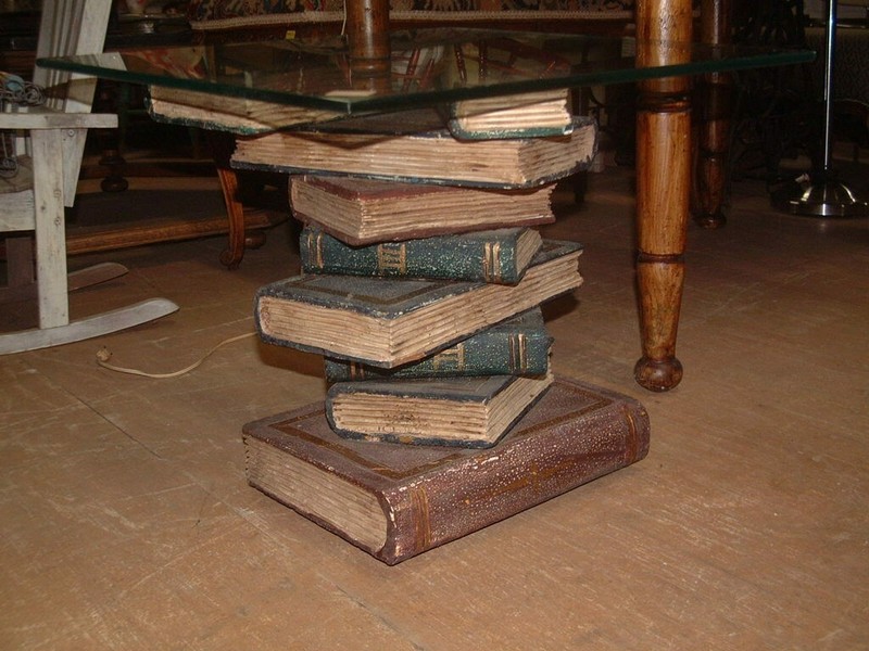 Table Vintage "Book" End Lamp or Couch Table, 20 X 20 Wide X 17 Height gallery