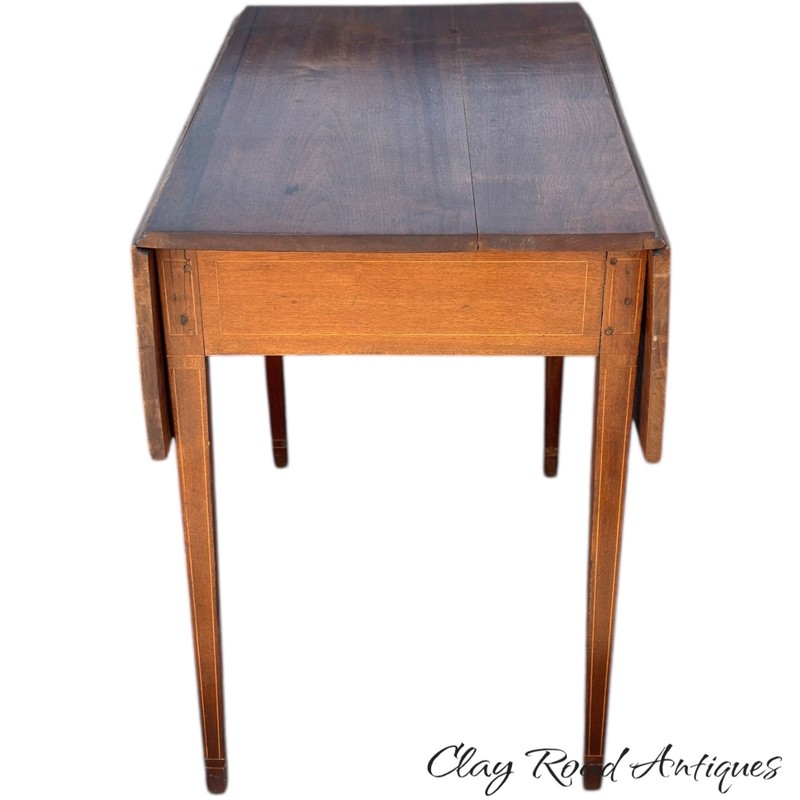 Antique Walnut inlaid Pembroke table PA 1800 line inlay Hepplewhite federal gallery