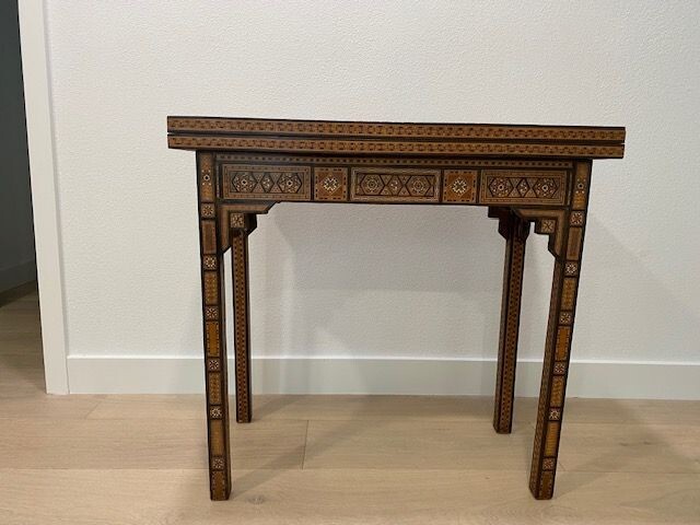 Antique Syrian Inlaid Game Table