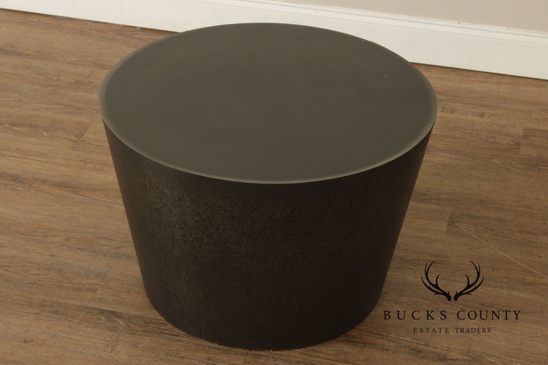 Modern Patinated Steel Coffee Table gallery