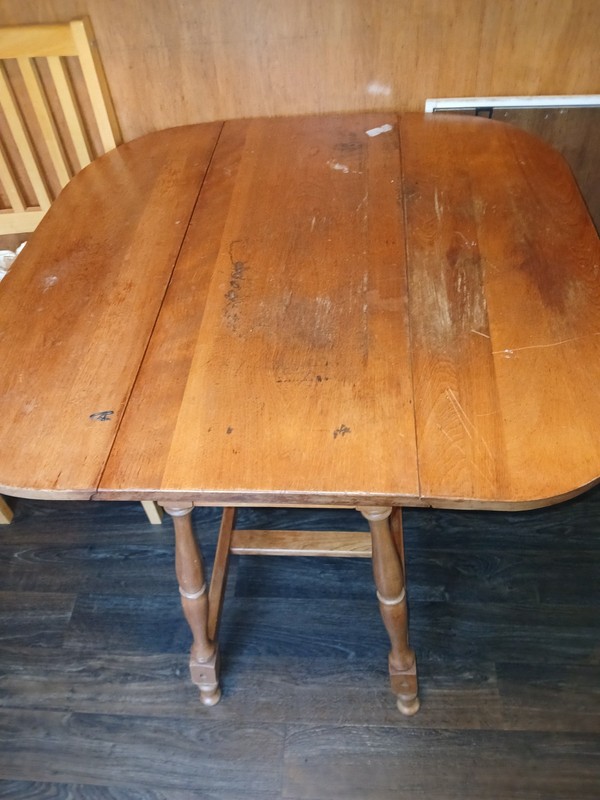 Antique Heywood Wakefield Drop Leaf Table Gate Leg Solid Maple OHIO pick up MCM