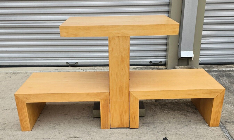 MCM Style End Tables Seats Set Puzzle MUST SEE!! gallery