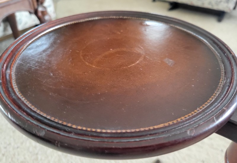 Wine Stand 1950's BRANDT FURNITURE Solid Mahogany Traditional Accent Table gallery
