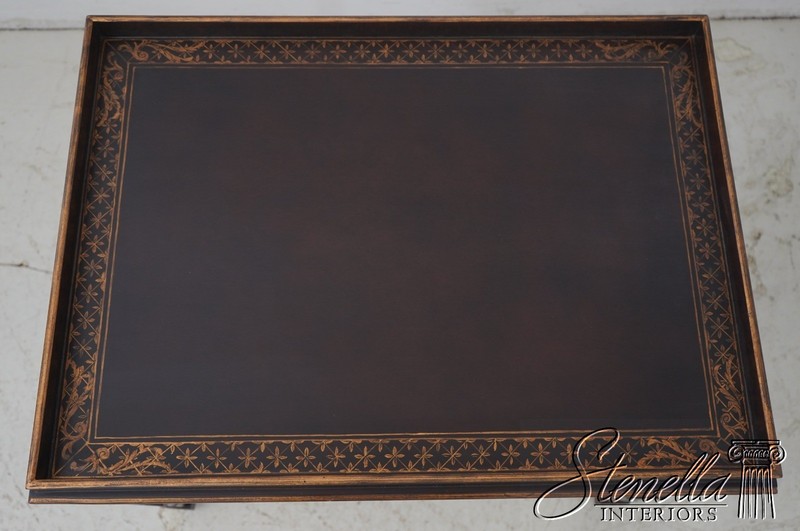 L70143: Paint Decorated Chinese Chippendale Faux Bamboo Tray Table gallery