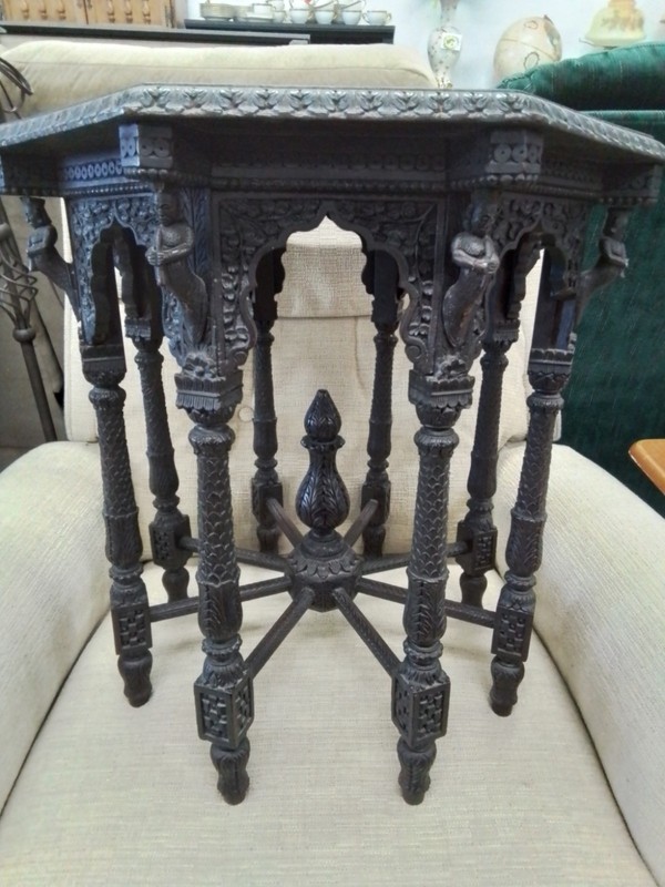 Antique Anglo Indian Carved Table gallery