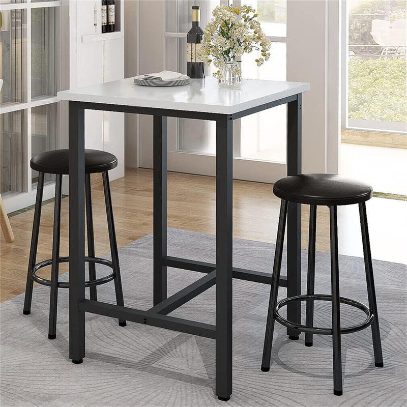 Real Marble Bar Table Breakfast Kitchen Dining Room Furniture Modern Tall Square gallery