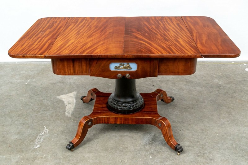 IncredibleEMPIRE MAHOGANY SOFA TABLE, DENMARK, CIRCA 1790 W/ Bronze Mounts gallery