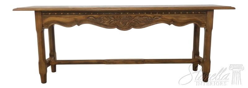 55522EC: ROM WEBER Viking Oak Carved Console Sofa Table
