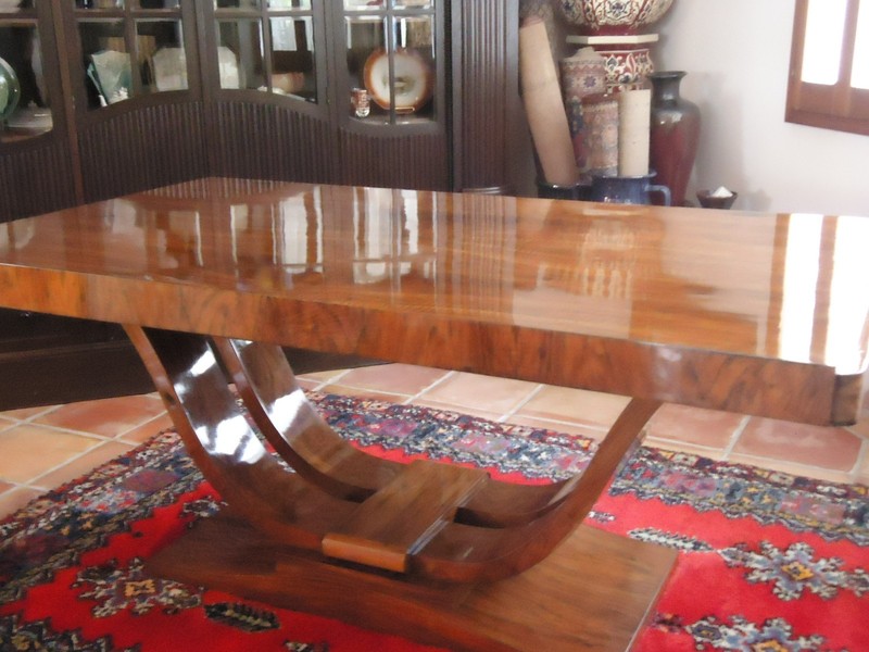 1930’s Authentic French Deco Walnut Table – 37″ Wide x 67″ Long x 27 3/4″ High.