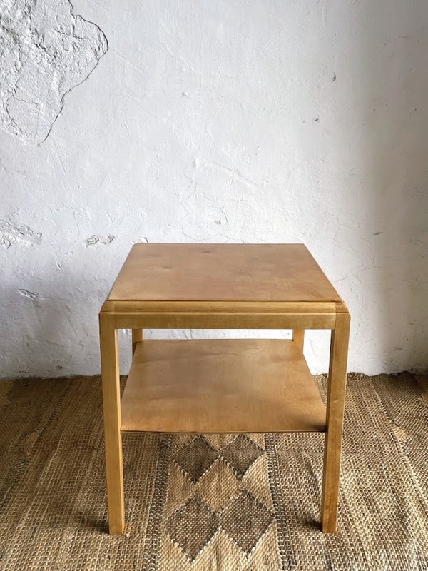 Swedish Modern birch side table circa 1950