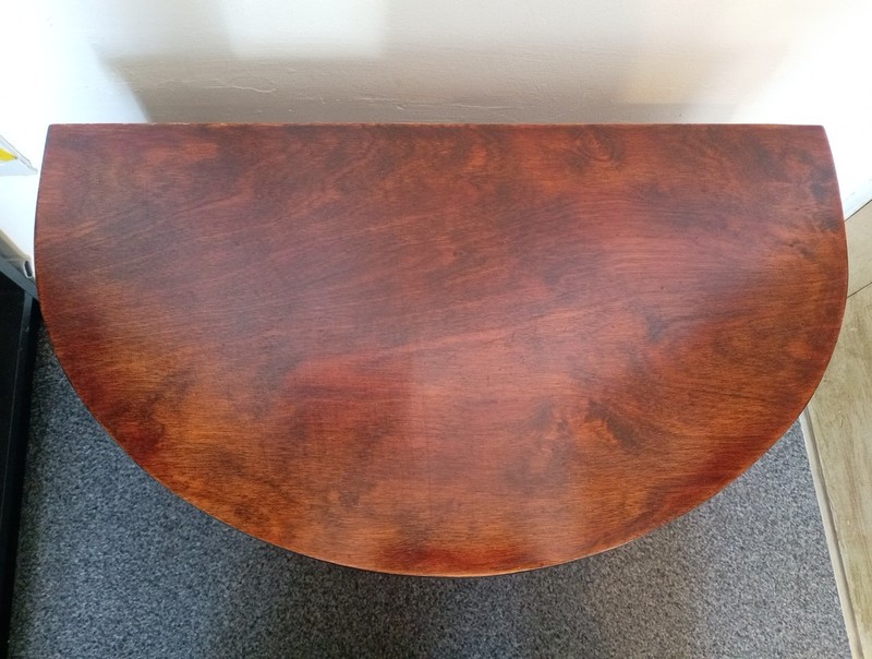 Mahogany Demi-Lune Table - Sewing Table With Box And Lid, Console Table Hall Tea gallery