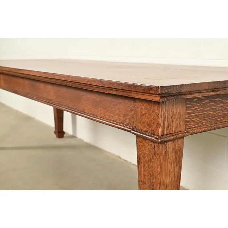 Stickley Brothers Style Mission Oak Arts & Crafts Dining Table, Newly Refinished gallery
