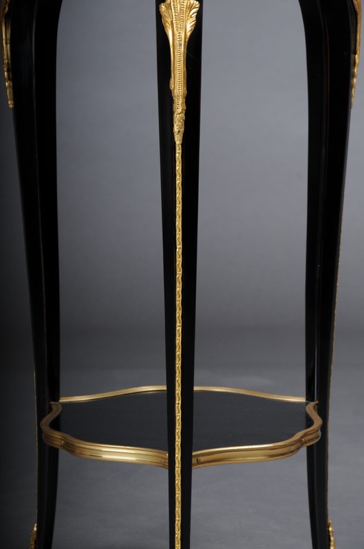 French Salon Side Table 20th Century In Louis XV F. Left Black gallery