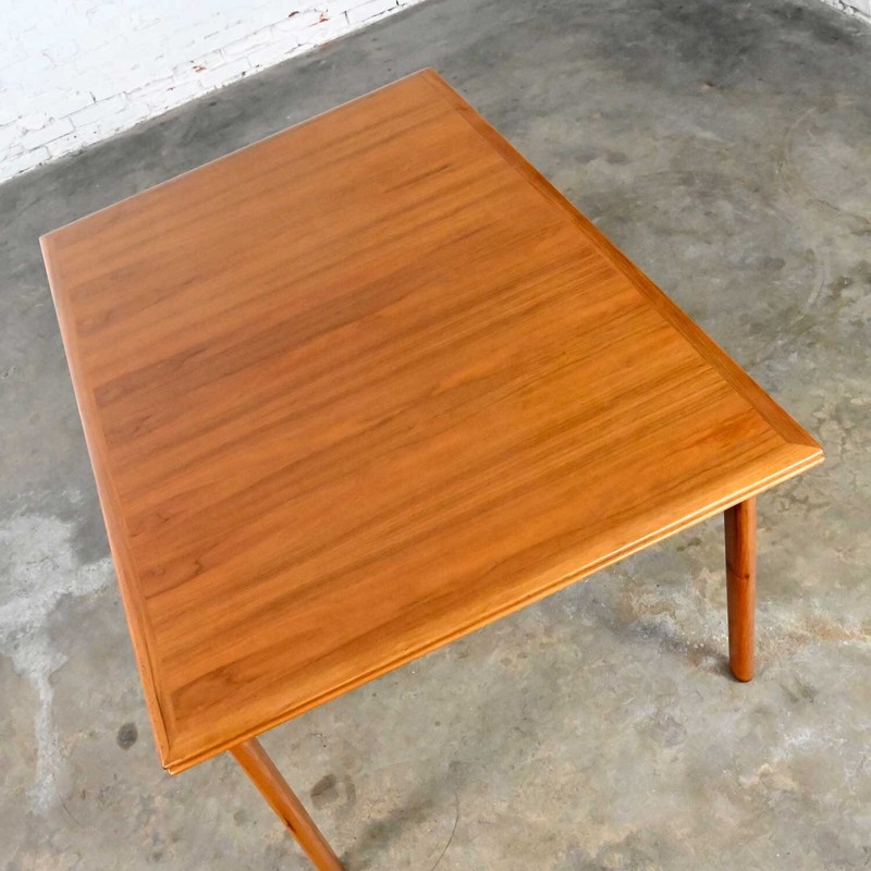 Dux Scandinavian Modern Teak Draw Leaf Extending Dining Table by Folke Ohlsson gallery